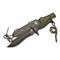 HQ ISSUE 12" Tactical Sawback Fixed Blade Knife, Olive Drab