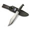 SZCO 15" Beast Knife with Fire Starter and Sharpener, Black