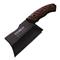 6" butcher-style cleaver blade with black powder finish