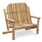 Fireside Lodge Outdoor Cedar 2-Person Adirondack Chair