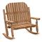 Fireside Lodge Outdoor Cedar 2-Person Adirondack Rocking Chair