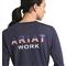 Ariat Women's Rebar Workman USA Logo Shirt, Mood Indigo