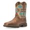 Ariat Women's Shortie Savanna Western Boots, Dry Taupe/turquoise Aztec