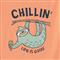 Life is Good Kids' Chillin Sloth Long Sleeve Crusher Shirt, Canyon Orange