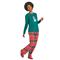 Life Is Good Women's Holiday Red Plaid Classic Sleep Pants, Positive Red