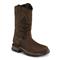 Irish Setter Men's Two Harbors Waterproof Steel Toe Work Boots, Nubuck, Brown
