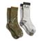 Kids' Realtree Wool Blend Boot Socks, 2 Pairs, Olive Camo/grey