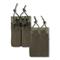 Mil-Tec Double Pistol Magazine Pouch, with Hook and Loop Back, Olive Drab