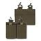 Mil-Tec Double M4 Magazine Pouch, with Hook and Loop Back, Olive Drab