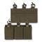 Mil-Tec Triple M4 Magazine Pouch, with Hook and Loop Back, Olive Drab