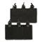 Mil-Tec Triple M4 Magazine Pouch, with Hook and Loop Back, Black