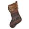 Wooded River Cabin Bear Christmas Stocking