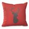 Wooded River Deer Silhouette Decorative Pillow, Cotton Brick