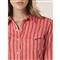 Wrangler Women's Retro Bold Stripe Western Snap Shirt, Red