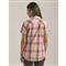 Wrangler Women's Riggs Workwear Short Sleeve Plaid Shirt, Pink