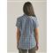 Wrangler Women's Riggs Workwear Short Sleeve Plaid Shirt, Blue/navy