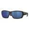 Costa Men's Tuna Alley 580P Polarized Sunglasses, Matte Black/blue Mirror
