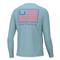 Huk and Bars Pursuit Long Sleeve Tee, Crystal Blue