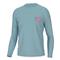 Huk and Bars Pursuit Long Sleeve Tee, Crystal Blue