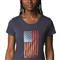 Columbia Daisy Days Graphic T-Shirt, Watercolor Flag, Nocturnal Heather