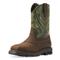 Ariat Men's Sierra Shock Shield Steel Toe Boots, Dark Brown/grass Green