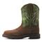 Ariat Men's Sierra Shock Shield Steel Toe Boots, Dark Brown/grass Green