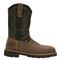 Thorogood Men's American Heritage Wellington Square Safety Toe 11" Work Boots, Waterproof, Black/crazyhorse
