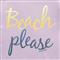 Life is Good Women's Beach Please Short Sleeve Vee, Lilac Purple