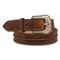 Ariat Belt with Center Piping, 1.5", Medium Brown