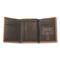 Ariat Flag Patch Trifold Wallet, Medium Brown