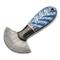 SZCO Ulu Colorwood Cutter Fixed Blade Knife, Blue