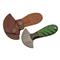 SZCO Ulu Colorwood Cutter Fixed Blade Knife, Green