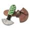 SZCO Ulu Colorwood Cutter Fixed Blade Knife, Green