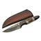 SZCO Horn and Stag Hunter Damascus Fixed Blade Knife