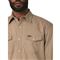 Wrangler Men's Flannel Lined Work Shirt, Khaki