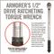Armorer's 1/2"-drive ratcheting torque wrench 