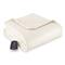 Shavel Home Products Micro Flannel Premier Electric Throw Blanket, Vanilla