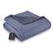 Shavel Home Products Micro Flannel Premier Electric Throw Blanket, Indigo