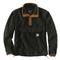 Carhartt Men's Relaxed Fit Fleece Snap Front Jacket, Black