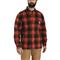 Carhartt Men's Relaxed Fit Flannel Sherpa-Lined Shirt Jacket, Bordeaux Heather