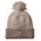 Under Armour Women's Halftime Ribbed Pom Beanie, Pewter/ash Taupe/metallic Champagne Gold