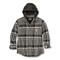 Carhartt Men's Rugged Flex Flannel Fleece-Lined Hooded Shirt Jacket, Black