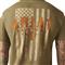 Ariat Men's Western Vertical Flag T-Shirt, Military Heather