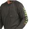 Ariat Men's Rebar CottonStrong Graphic Long Sleeve T-Shirt, Charcoal Heather/lime