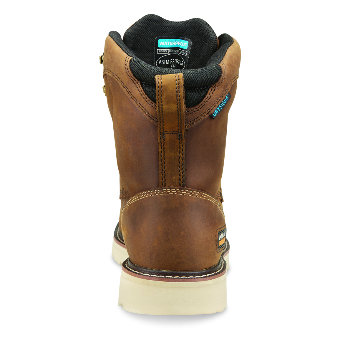 Ariat Men's Rebar Lift 8" Waterproof Work Boots, Distressed Brown