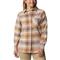Columbia Women's Calico Basin Flannel Shirt, Dusty Pink Dimensional Buffalo