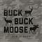Life is Good Men's Buck Buck Moose Camo Crusher Tee, Gray Camo
