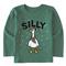 Life Is Good Toddler Silly Goose Crusher Long Sleeve Tee, Spruce Green