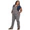 Dovetail Women's Freshley Dropseat Thermal Overalls, Grey Thermal Denim