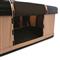 Attachable awning entry way, Black/beige